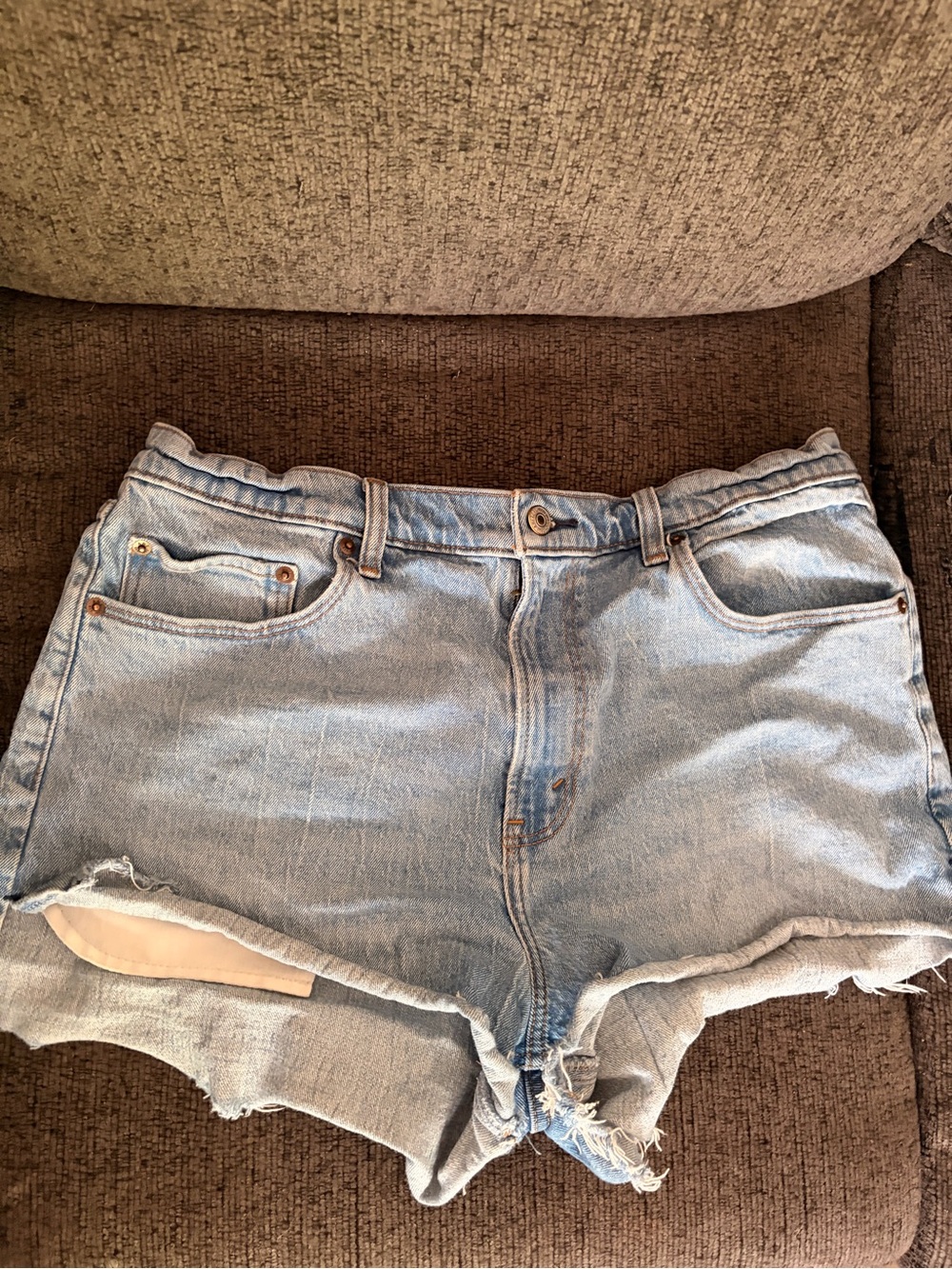 Abercrombie & Fitch Light Wash Denim Cutoff Shorts